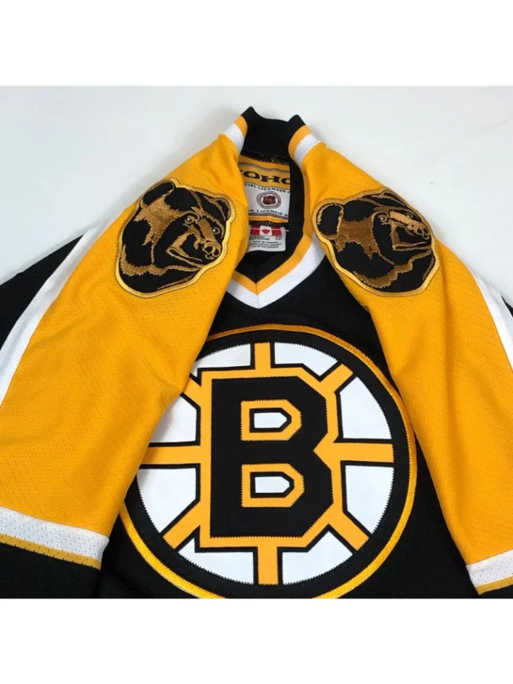 Vintage Boston Bruins Youth KOHO Hockey Jersey Kids Size S/M Made in Canada